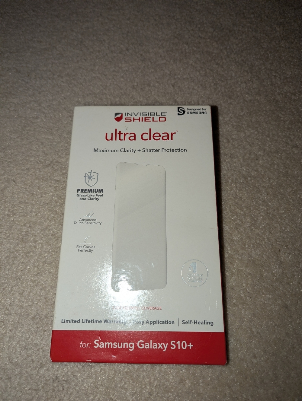 Invisible Shield Ultra Clear Maximum Clarity+Shatter Protect Samsung Galaxy S10+